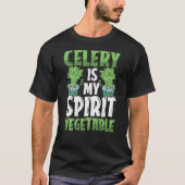 Celery Is My Spirit Vegetable Backprint Vegetable Tシャツ (正面)