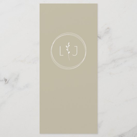 Celery Powder ・ Minimalist モダン Script結婚's メニュー (裏面)