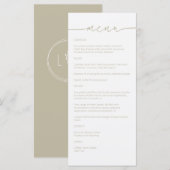 Celery Powder ・ Minimalist モダン Script結婚's メニュー (正面/裏面)