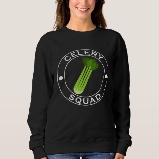 Celery Squad Ironic Saying Team Leek Vegetables スウェットシャツ (正面)