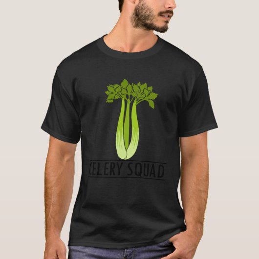 Celery Squad Vegetable Fan Ironic Leek Tシャツ (正面)