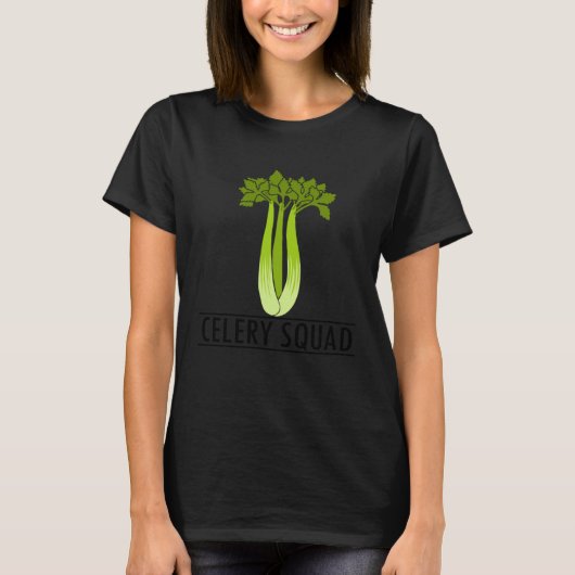 Celery Squad Vegetable Fan Ironic Leek Tシャツ (正面)