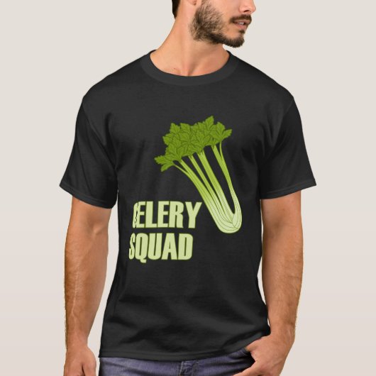 Celery Squad Vegetables Healthy Leeks Tシャツ (正面)