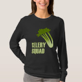 Celery Squad Vegetables Healthy Leeks Tシャツ (正面)