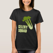 Celery Squad Vegetables Healthy Leeks Tシャツ (正面)