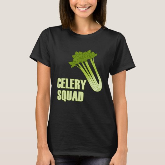 Celery Squad Vegetables Healthy Leeks Tシャツ (正面)