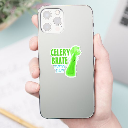 Celerybrate Every Day - Punny Garden シール (スマートフォン)