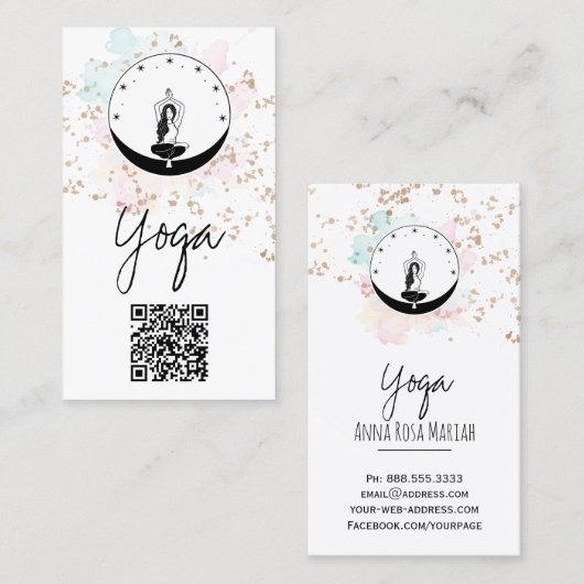 *~* CelesQR tial AP33 Rainbow Spiritual Chakra 名刺 (正面/裏面)