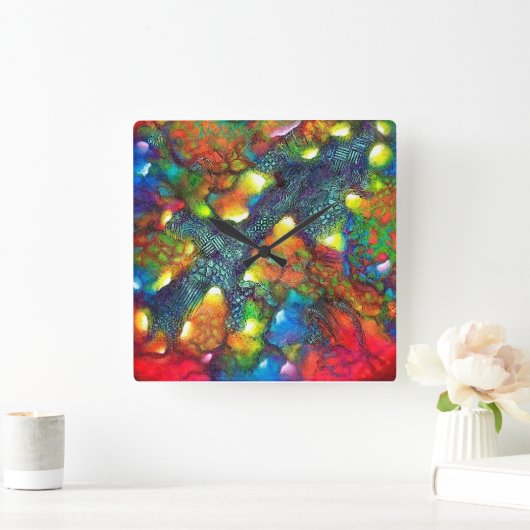 CELESTE de Christèle Chabrette スクエア壁時計 (ホーム)