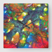 CELESTE de Christèle Chabrette スクエア壁時計 (正面)