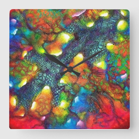 CELESTE de Christèle Chabrette スクエア壁時計 (正面)