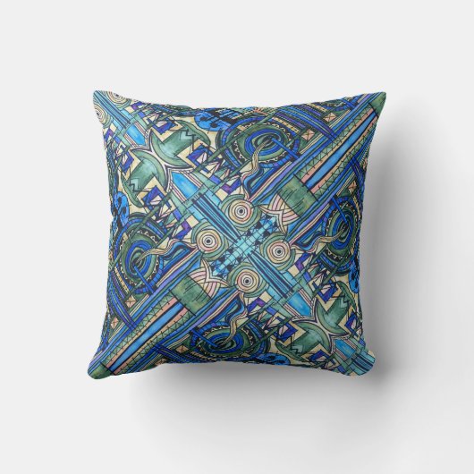 Celestial-Abstract Geometric Pattern クッション (裏面)