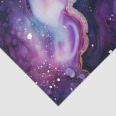 Celestial Agate Abstract Purple Blue Gold Swirls 薄葉紙 (詳細)