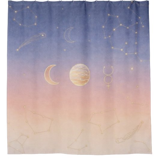 Celestial Alignment シャワーカーテン (正面)