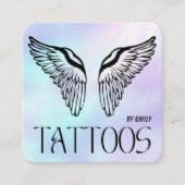 Celestial Angle Tattoo Salon Holographic スクエア名刺 (正面)