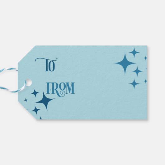 Celestial Art Deco Forest Holiday ギフトタグ (裏面横)