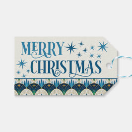 Celestial Art Deco Forest Holiday ギフトタグ