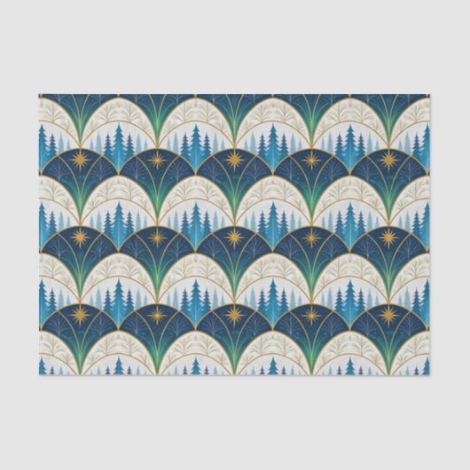 Celestial Art Deco Forest Holiday 薄葉紙 (正面)