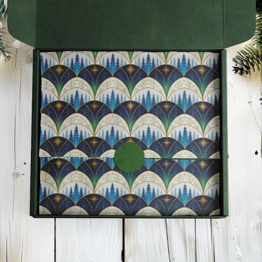 Celestial Art Deco Forest Holiday 薄葉紙