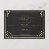 Celestial art deco wedding details card エンクロージャーカード (裏面)