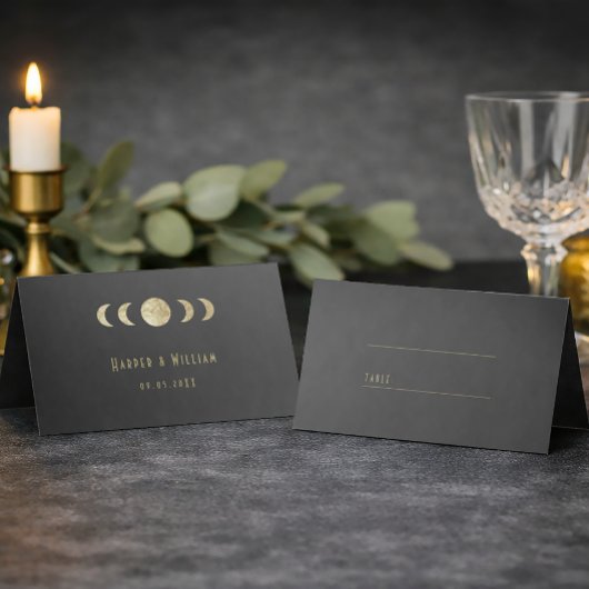 Celestial art deco wedding place card プレイスカード