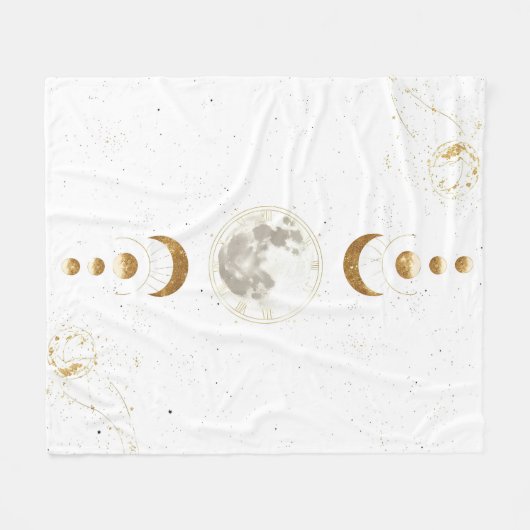 Celestial Astrology Pattern |Wrapping Paper フリースブランケット (正面(横))
