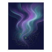 Celestial Aurora Constellation Wall Art ポスター (正面)