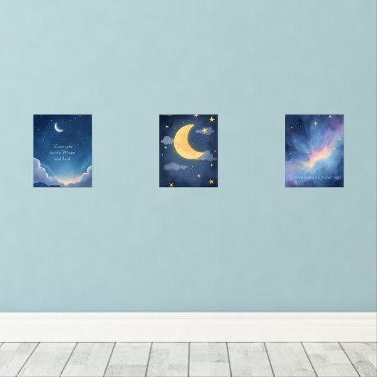 Celestial Baby Nursery Room Decor (ウッドフロア)