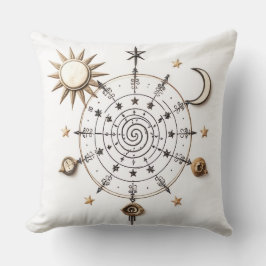 Celestial Balance Throw Pillow クッション