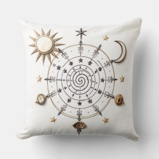 Celestial Balance Throw Pillow クッション
