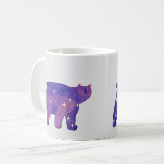 Celestial Bear Whimsical Mug コーヒーマグカップ (正面左)