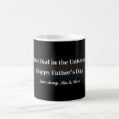 Celestial Best Dad Mug Black Gold Keepsake Gift コーヒーマグカップ (中央)