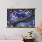 Celestial Black Cat Wall Tapestry - Magical Moon & 吊り下げ型タペストリー (寝室)