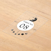 Celestial Black Moon Wedding Acrylic Table Number アクリル招待状 (レイダウン)