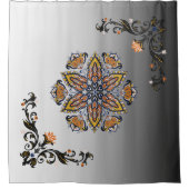 Celestial Bloom Mandala Art シャワーカーテン (正面)