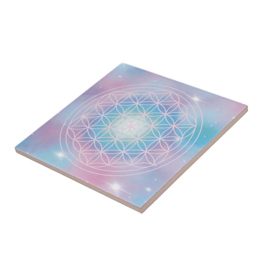 Celestial Bloom – Sacred Geometry Flower of Life タイル (側面)