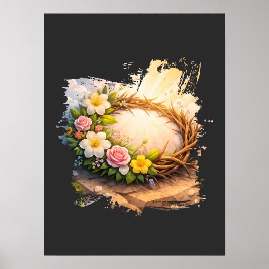 Celestial Blooming Crown of Thorns 3D Papercut ポスター (正面)