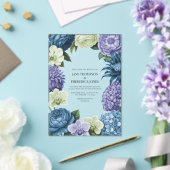 Celestial Blue, Frosted Indigo & Silver Pebble アクリル招待状 (インサイチュ (ウェディング))