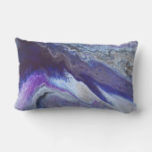 Celestial Blue & Purple Abstract ランバークッション (裏面)
