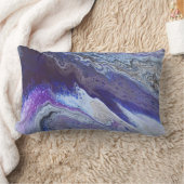 Celestial Blue & Purple Abstract ランバークッション (ブランケット)