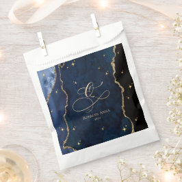  Celestial Blue Quinceanera Midnight Stars Moon  フェイバーバッグ