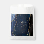 Celestial Blue Quinceanera Midnight Stars Moon フェイバーバッグ (正面)