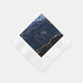  Celestial Blue Quinceanera Midnight Stars Moon  縁ありカクテルナプキン (角)