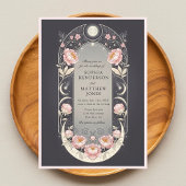 Celestial Blush Blossom Art Nouveau Wedding 招待状