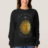 Celestial Body Boho Sun Moon Astronomy Universe As スウェットシャツ (正面)
