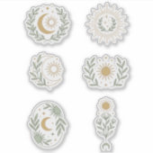 Celestial Boho Moon Vinyl Stickers シール (正面)