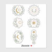 Celestial Boho Moon Vinyl Stickers シール (シート)