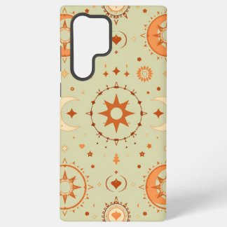 Celestial Boho Samsungケース | ミスティックな太陽と月 Samsung Galaxy S22 Ultraケース