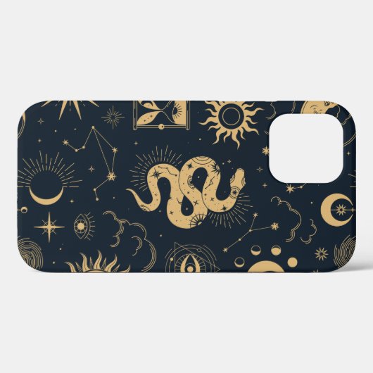 Celestial boho seamless pattern  Case-Mate iPhoneケース (裏面 (横))