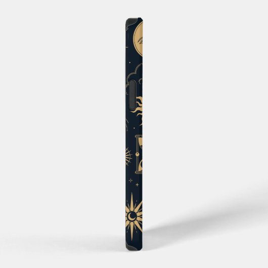 Celestial boho seamless pattern iPhoneケース (右側面)